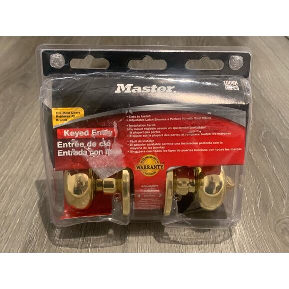 Master Lock PB Biscuit Keyed Entry Knob - Picture 2 of 2